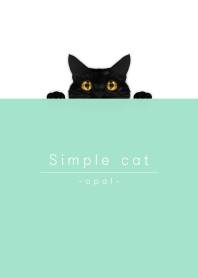 simple black cat/opal green.