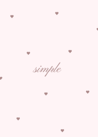 大人のハート柄． ピンク＋ベージュ