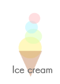 透明感のあるアイスクリーム