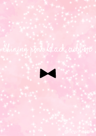 Shinning pink black ribbon