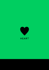 Simple Heart /Black&Green 03