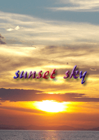 ☆黃昏時海中的雲朵變得生動☆