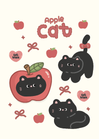 แมวดำแอ้ปเปิ้ลน่ารัก :D