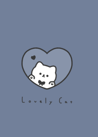 kitten&heart/ gray blue