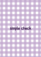 Simple Check: Gingham Check (Violet)