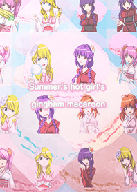 夏の残暑ガールのギンガムマカロン
