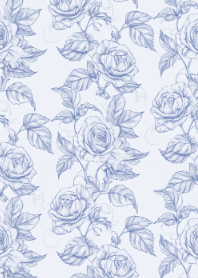 Vintage Blue Rose pattern