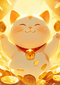 Wealth and fortune bringing lucky cat JP