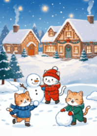 Joyful Animals in Winter V.2