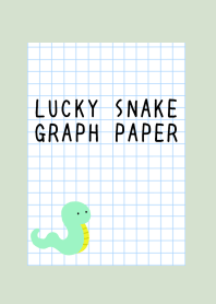 LUCKY SNAKE GRAPH PAPER/GREEN BEIGE