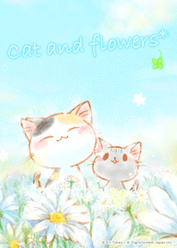 Cat and flowers*