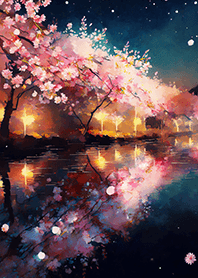 美しい夜桜の着せかえ#2605