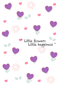 Mini violet heart flowers 8