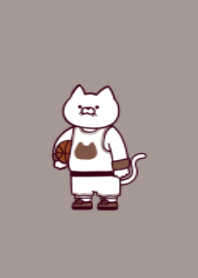 Basketball cat.(dusty colors12.)