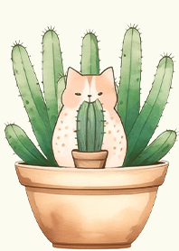 strange cat-Likes Cactus 3.1