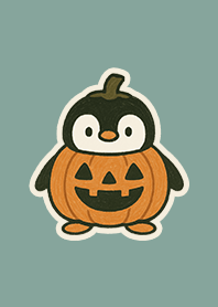 かわいいペンギンさん / ハロウィン（緑）