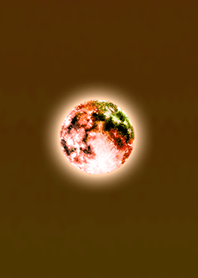 秋のオレンジ満月