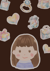 brown ガーリーな女の子