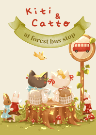 Kiti & Catto at forest bus stop