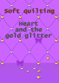 Soft quilting(Heart and gold glitter2)