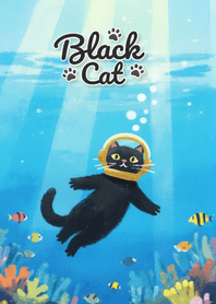 Cute lucky black cat theme - JP54