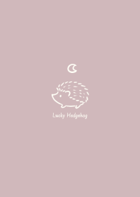 Lucky Hedgehog -smoky pink- moon