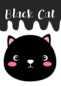 แมวสีดำน่ารักเรียบๆ
