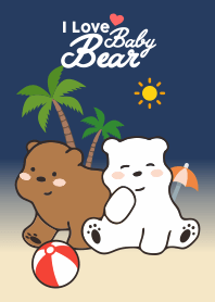 I Love Baby Bear (Beach version)