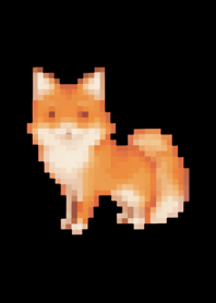 Tema Fox Pixel Art BW 05