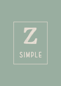 simple initials Z antique green