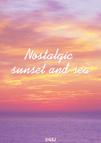 Nostalgic sunset and sea from Japan