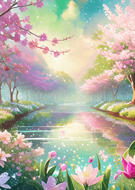 優美な春の風景の着せかえ(Spring-744)