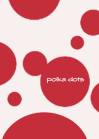 polka dots -red-