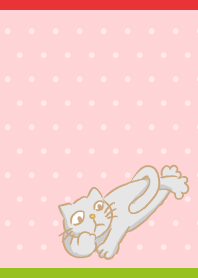 Thinking Cat2 on red JP