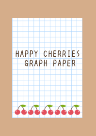 HAPPY CHERRIES GRAPH PAPER-LIGHT BROWNj