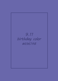 birthday color - September 11