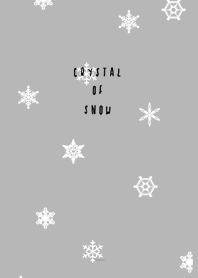 Gray : Simple cute snow crystals