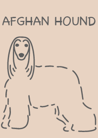 アフガンハウンド シンプル ブラウン