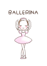 可愛く踊るバレリーナ