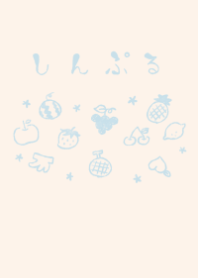 dull color light blue moni fruits