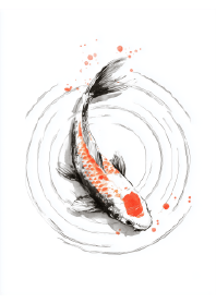 Serene Waters: Minimal Koi