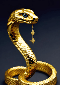 Prosperous Golden Snake 2594a4