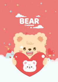 ครัวซองต์แบร์ ก้อนเมฆน่ารัก ธีมหัวใจ