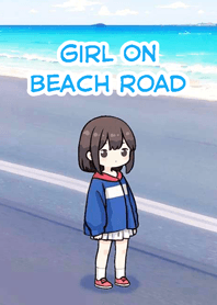 เด็กสาวบนถนนชายหาด