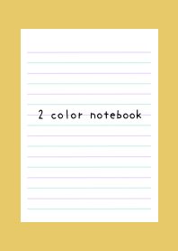2 COLOR NOTEBOOKj-PURPLE&GREEN-DUSTY YEL