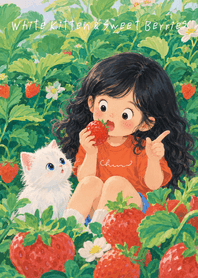 White Kitten & Sweet Berries