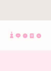 シンプル ハート＠冬特集（pink ivory)V.37