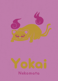 Yokai Nekomata pink gold
