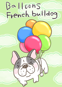 氣球法國鬥牛犬染色版。
