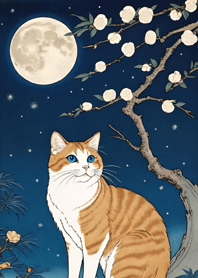 Cat under the Moon 91F858